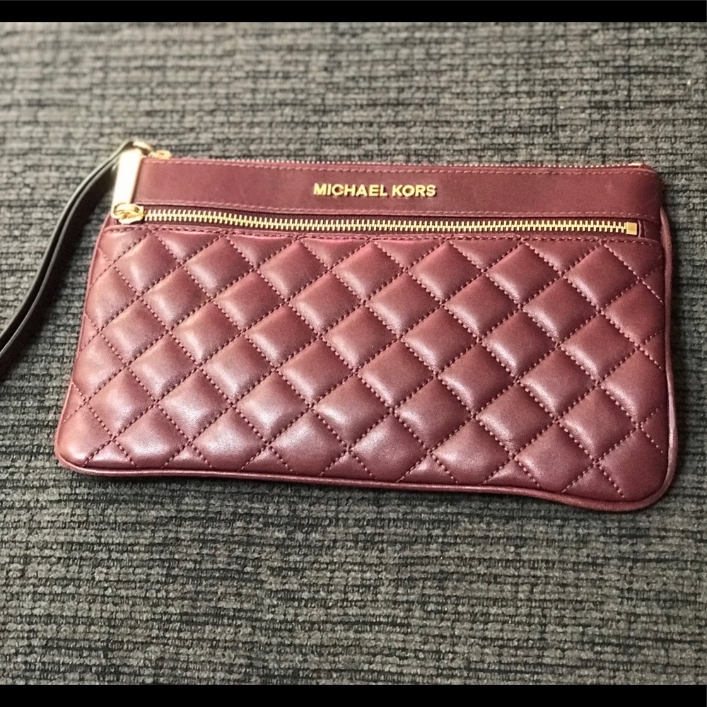 Burgundy Michael Kors Wristlet